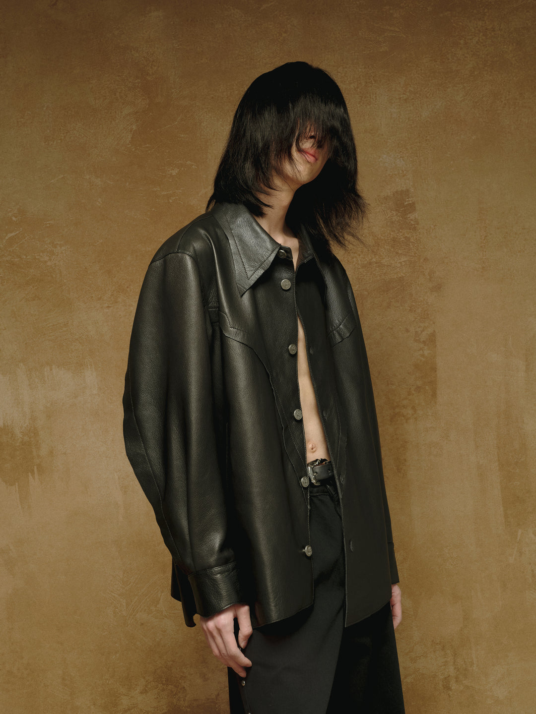 CRUEL LOVE LEATHER SHIRT JACKET *LAMBSKIN